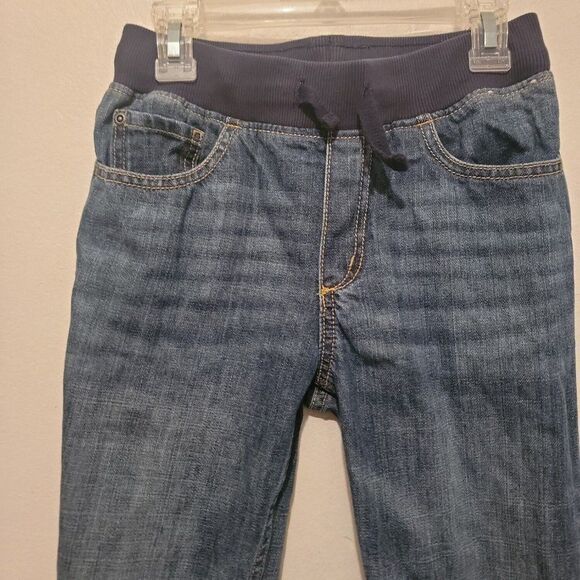 Gymboree Boys Blue High Rise Denim Pockets Drawstring Joggers Jeans Size 10 - Picture 3 of 5